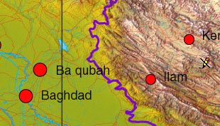 Satellite imagery with drapped EPS geo-political layers